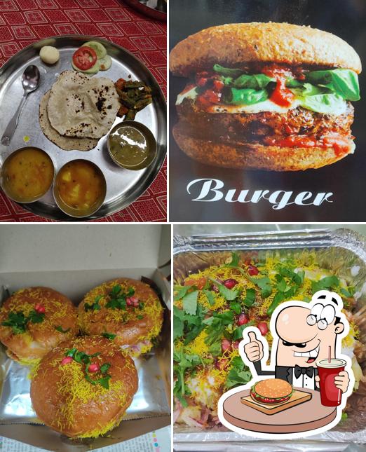 Order a burger at Gujarati Food Junction