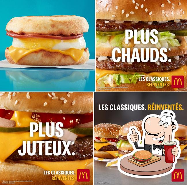 Try out a burger at McDonald's