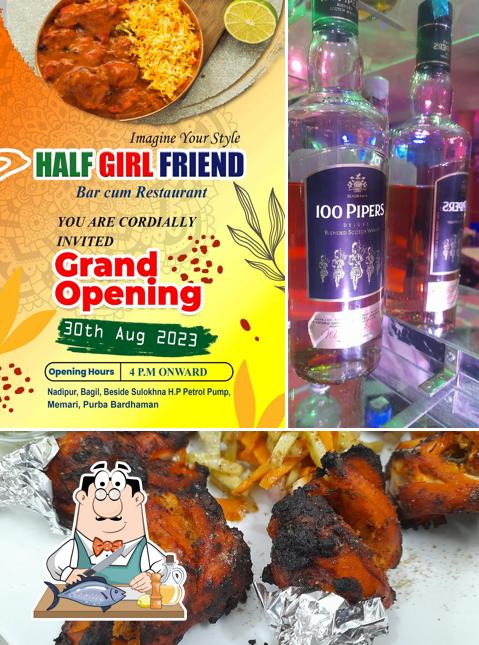 Grilled salmon at Half girlfriend restaurant cum bar