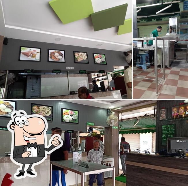 The interior of Abiruchi Pure Veg Restaurant