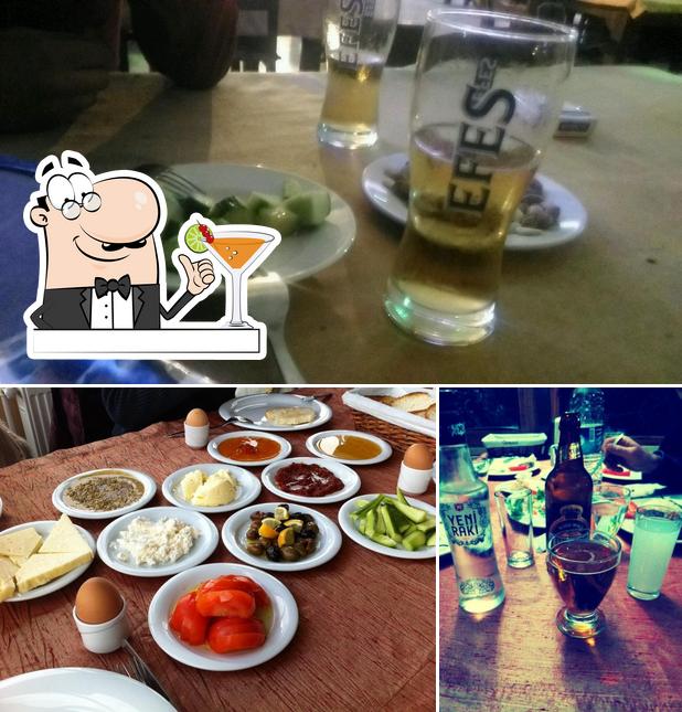 Take a look at the picture displaying drink and food at Keyif Restaurant