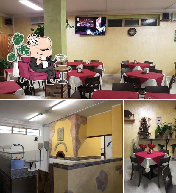 Gli interni di Le Palme Bar Pizzeria