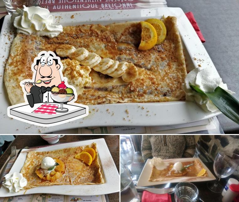 Crêperie Artisanale Bretonne Ty Skorn Cancale offre un nombre de plats sucrés