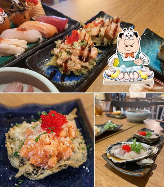 Ostras em Yorokobi Sushi