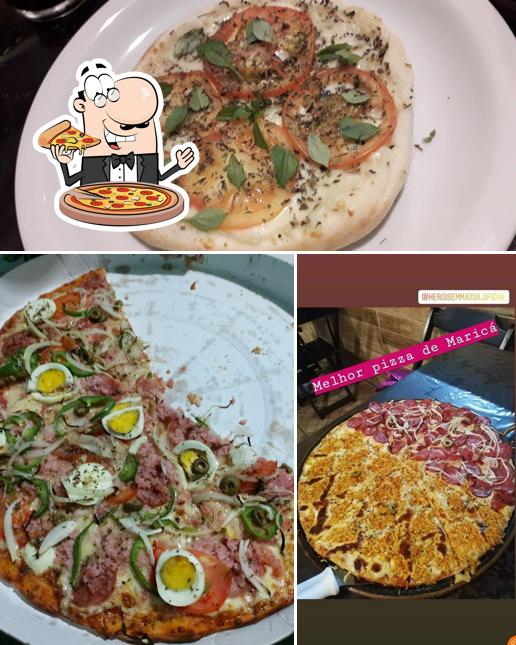 Escolha diversos tipos de pizza