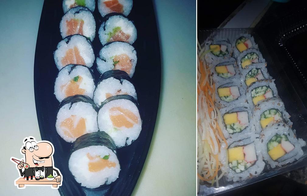 Prove diferentes opções de sushi