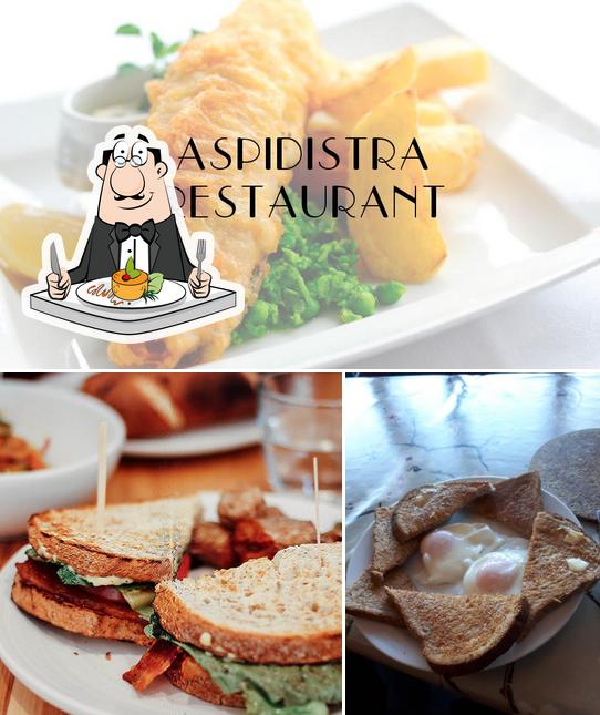 Food at Aspidistra Restaurant