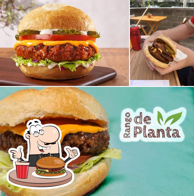Os hambúrgueres do Rango de Planta - Comida Vegana irão saciar uma variedade de gostos