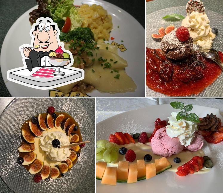 Hotel Restaurant Thum propose une sélection de desserts