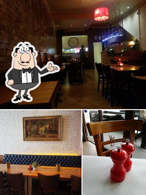 El interior de Versachis Pizza & Wine Bar South Yarra