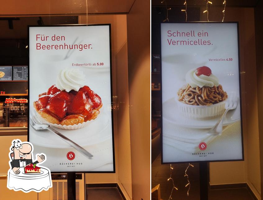 Bäckerei Hug - Zürich Stadelhoferplatz offre un nombre de desserts