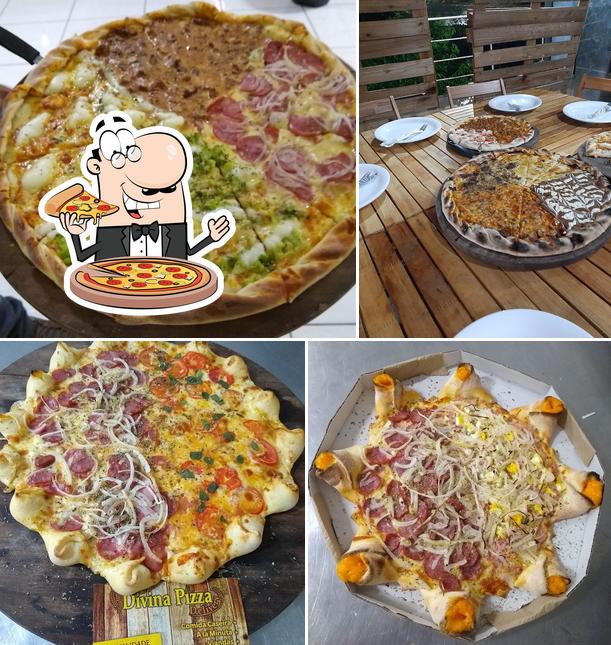 Escolha diferentes tipos de pizza