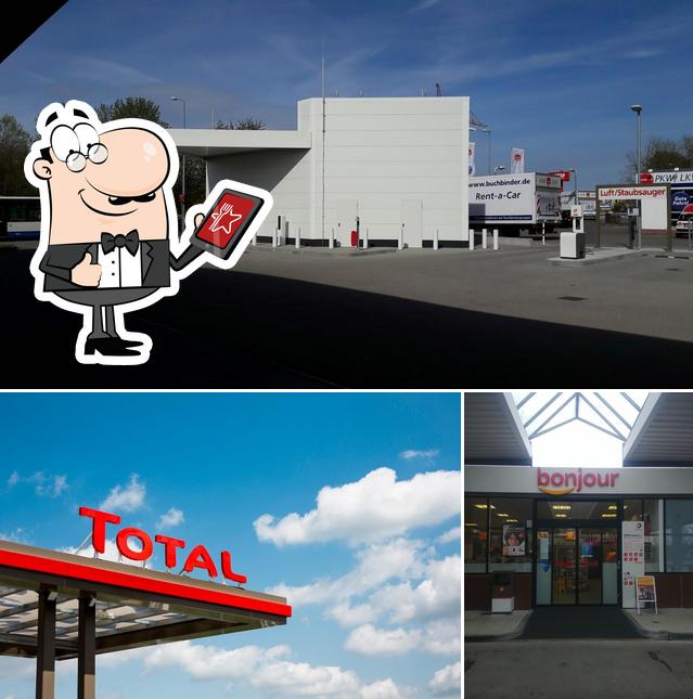 Das Äußere von TotalEnergies Tankstelle