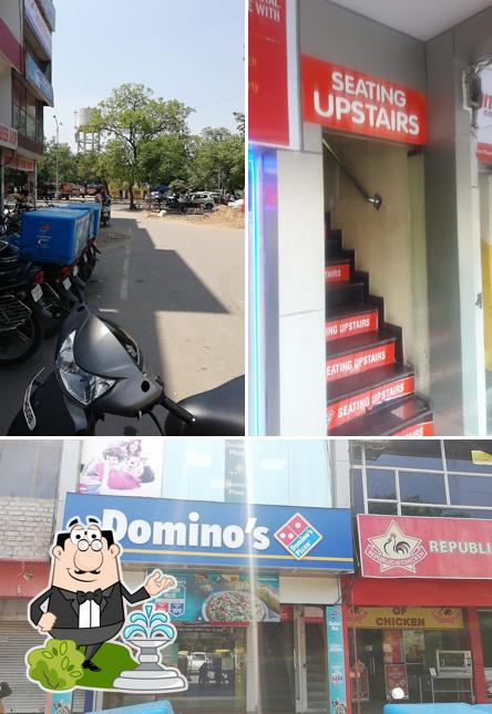The exterior of Domino's Pizza