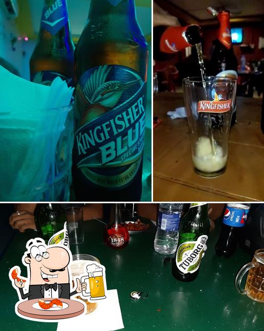 Enjoy a glass of light or dark beer