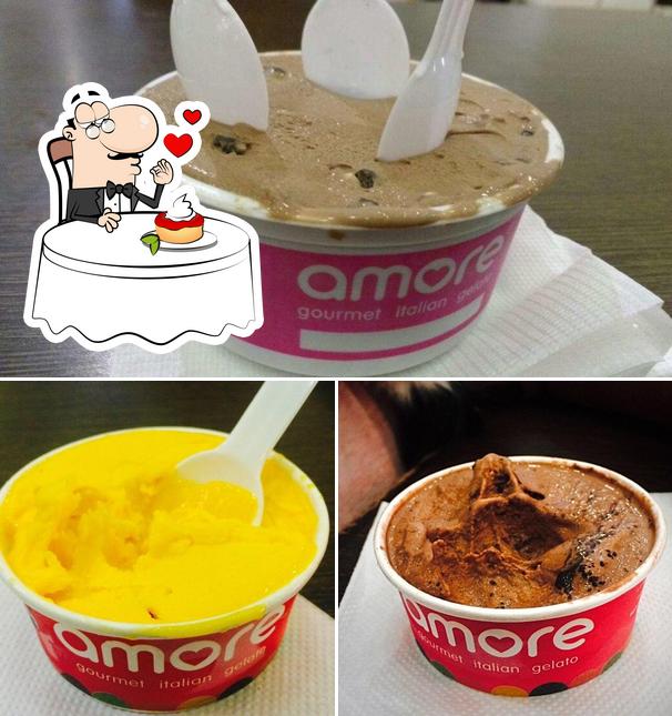 Amore Gourmet Gelato provides a selection of desserts