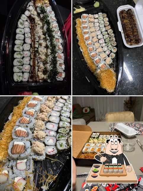 Peça diferentes opções de sushi