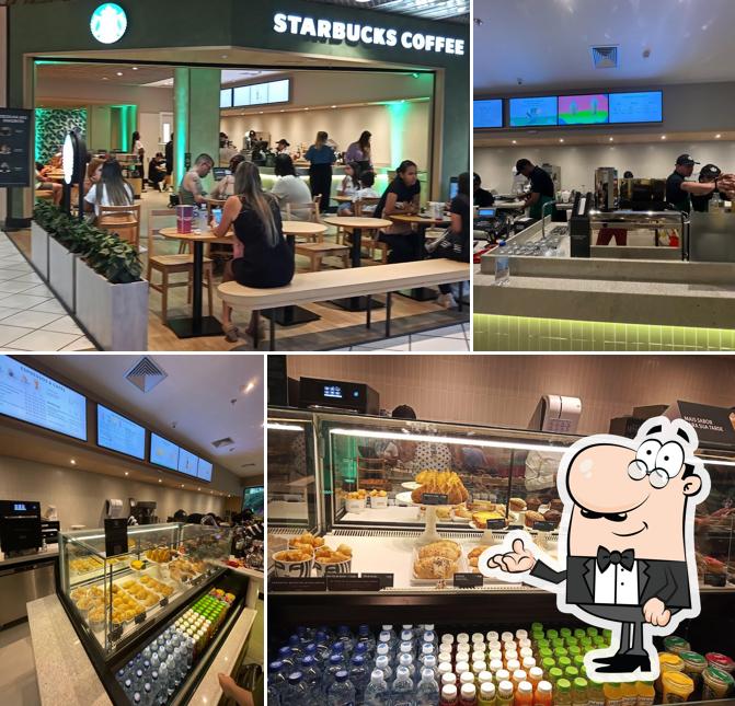 O interior do Starbucks Beiramar Shopping