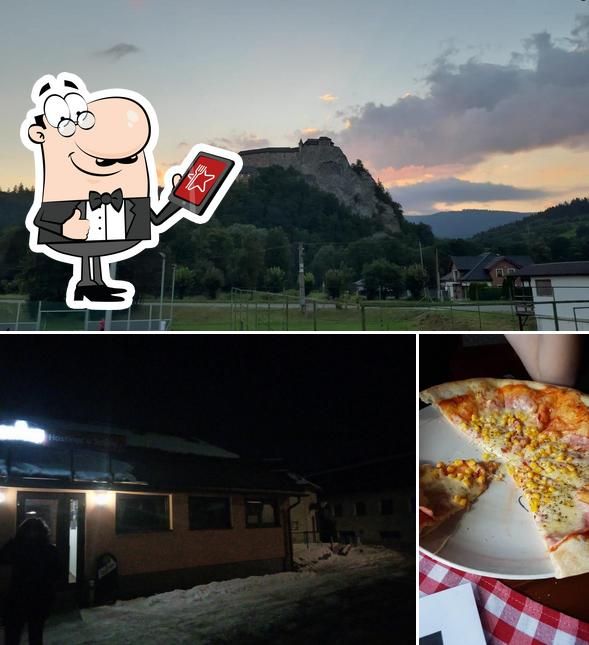 Hostinec u Svýbu’s Aufnahme von der außen und pizza