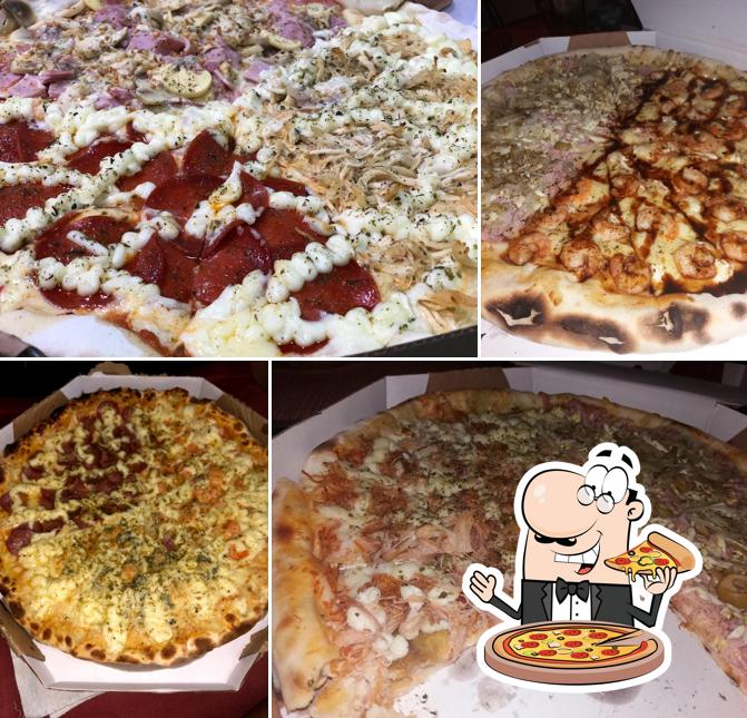 Peça diferentes variedades de pizza