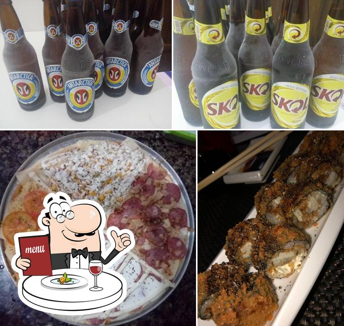 Esta é a imagem apresentando comida e bebida no Bonito Beer