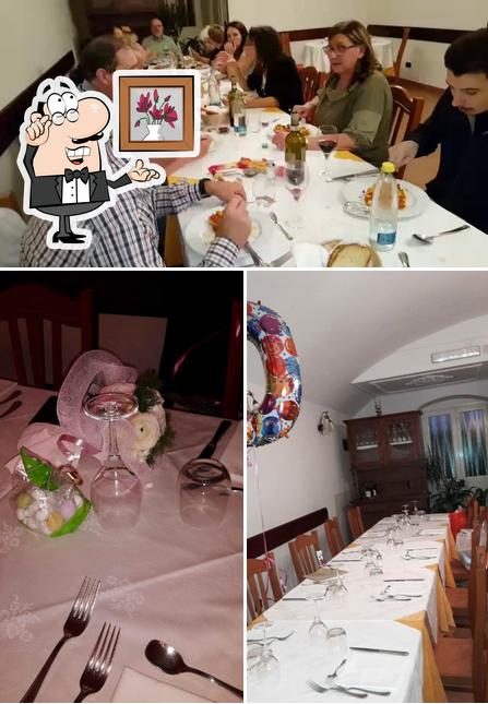 Gli interni di Trattoria da Franco