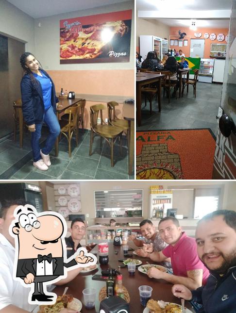 O interior do Alfa Pizzaria