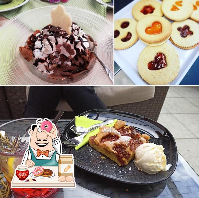 Bar Barfuss serve un'ampia varietà di dolci