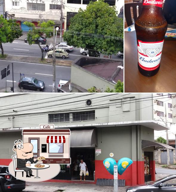 Confira a foto ilustrando exterior e cerveja a Padaria e Lanchonete Flórida