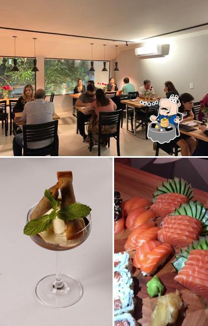 Dê uma olhada a foto apresentando comida e interior no Sushi Trip Experience