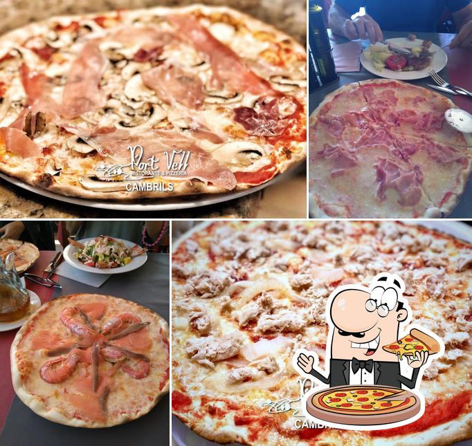 At Pizzeria Gaudi Port Cambrils, you can taste pizza