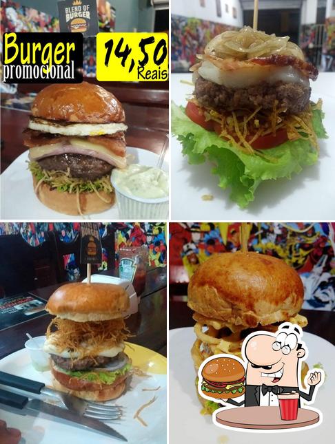 Delicie-se com um hambúrguer no Blend Of Burger Gourmet