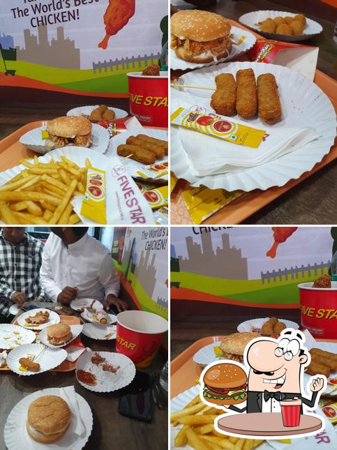 Treat yourself to a burger at Five Star Chicken