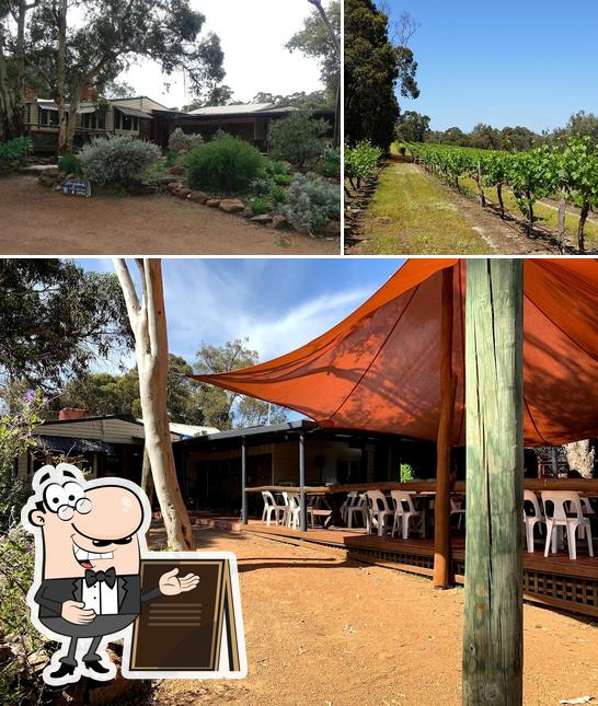 Enjoy the view at the outside area of Stringybark Cottage Winery & Restaurant