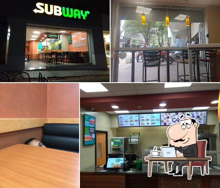 O interior do Subway