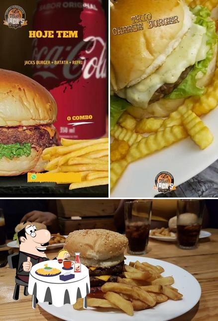 Consiga um hambúrguer no Jack's Burger