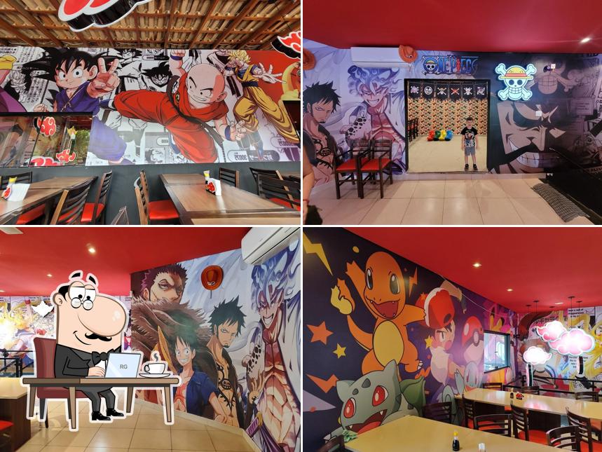 Veja imagens do interior do Joe Hamburgueria tematica de anime