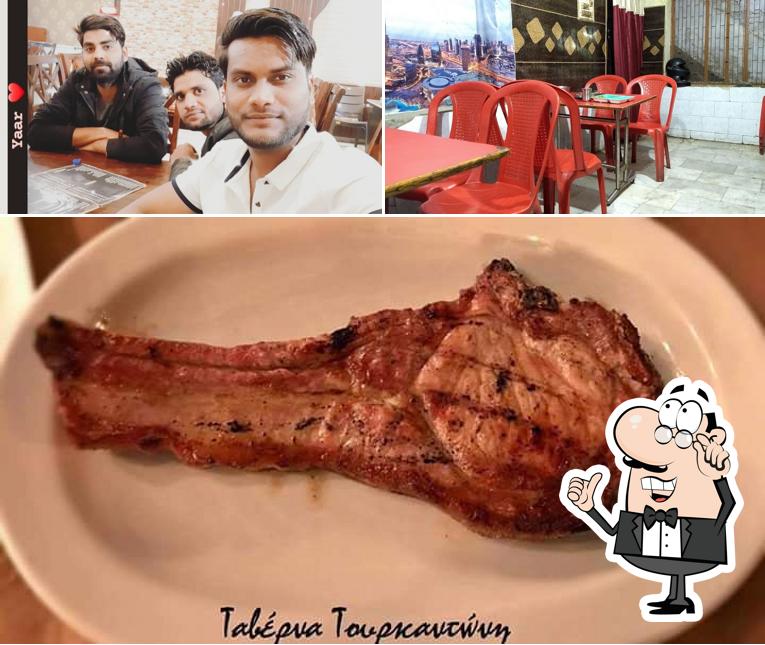 Among different things one can find interior and food at Aleem Restaurant