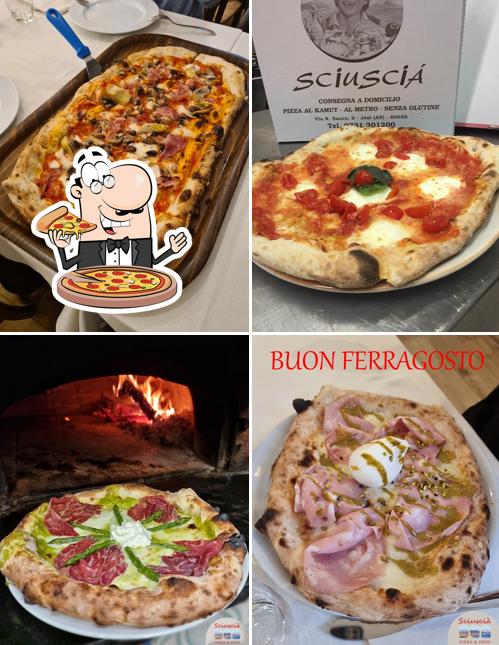 Choisissez des pizzas à Pizzeria ristorante Sciuscia'