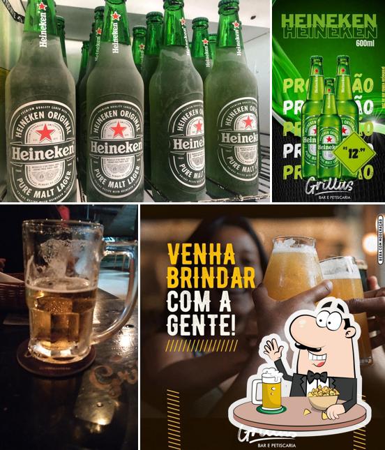 Grillus Bar e Petiscaria offerece uma gama de cervejas