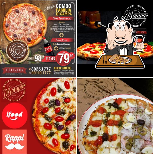 Consiga pizza no Di sampa pizzaria