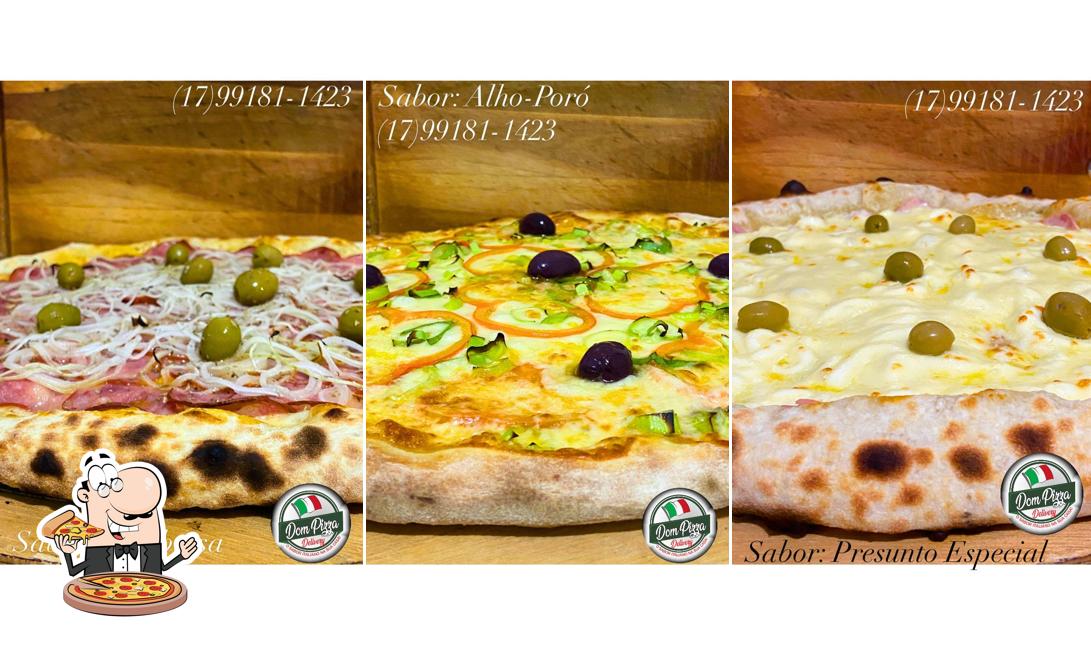 No Dom Pizza, você pode conseguir pizza
