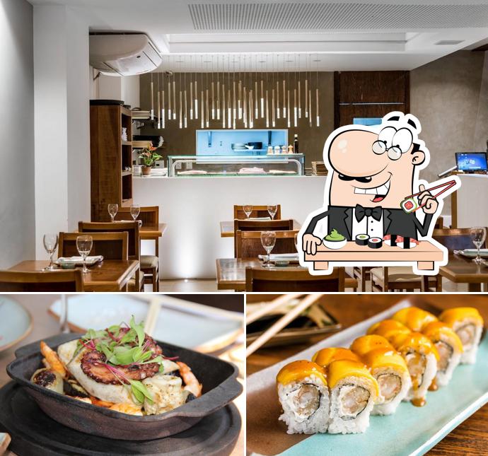 Rolos de sushi são oferecidos por Paru Inkas Sushi & Grill