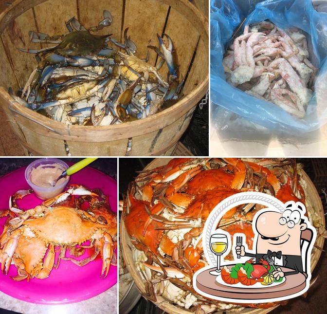 Pick various seafood items served at C K Seafood Inc