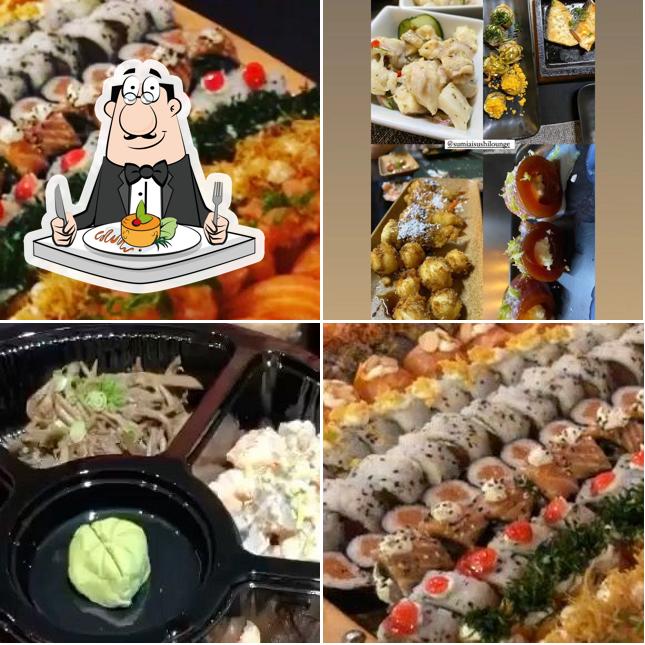 Platos en Sumiai Sushi Bauru