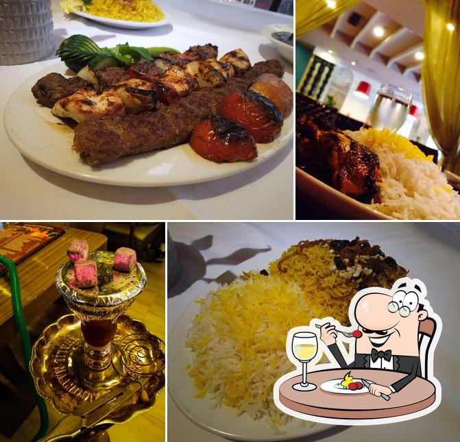 Food at Hossein's Persian Kebab