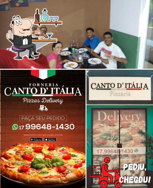 O interior do Pizzaria Canto D'Itália