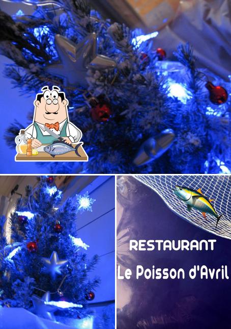 le poisson d'avril offre un menu pour les amateurs de fruits de mer