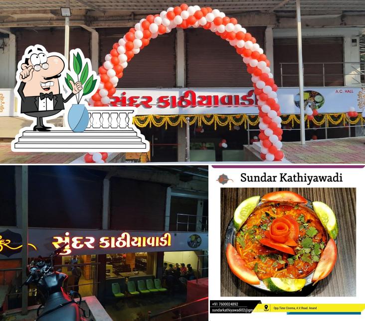 The photo of Sundar Kathiyawadi’s exterior and food