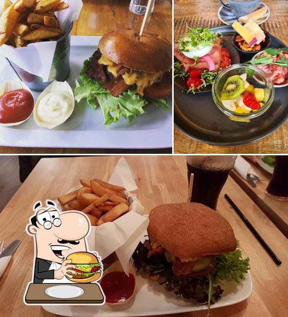 Order a burger at Café Blicher ApS
